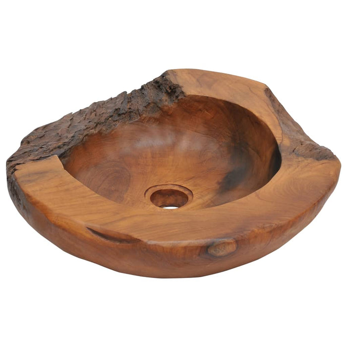 vidaXL Basin Solid Teak 45 cm