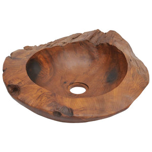 vidaXL Basin Solid Teak 45 cm