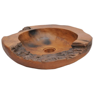 vidaXL Basin Solid Teak 45 cm