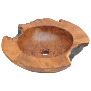 vidaXL Basin Solid Teak 45 cm