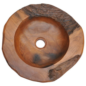 vidaXL Basin Solid Teak 45 cm