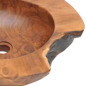 vidaXL Basin Solid Teak 45 cm