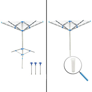 ProPlus Rotary Airer with Foot Grey Metal