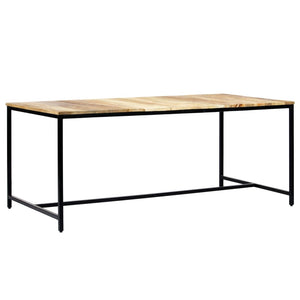 vidaXL Dining Table 180x90x75 cm Solid Rough Mango Wood