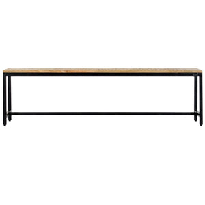 vidaXL Dining Bench 160 cm Solid Rough Mango Wood