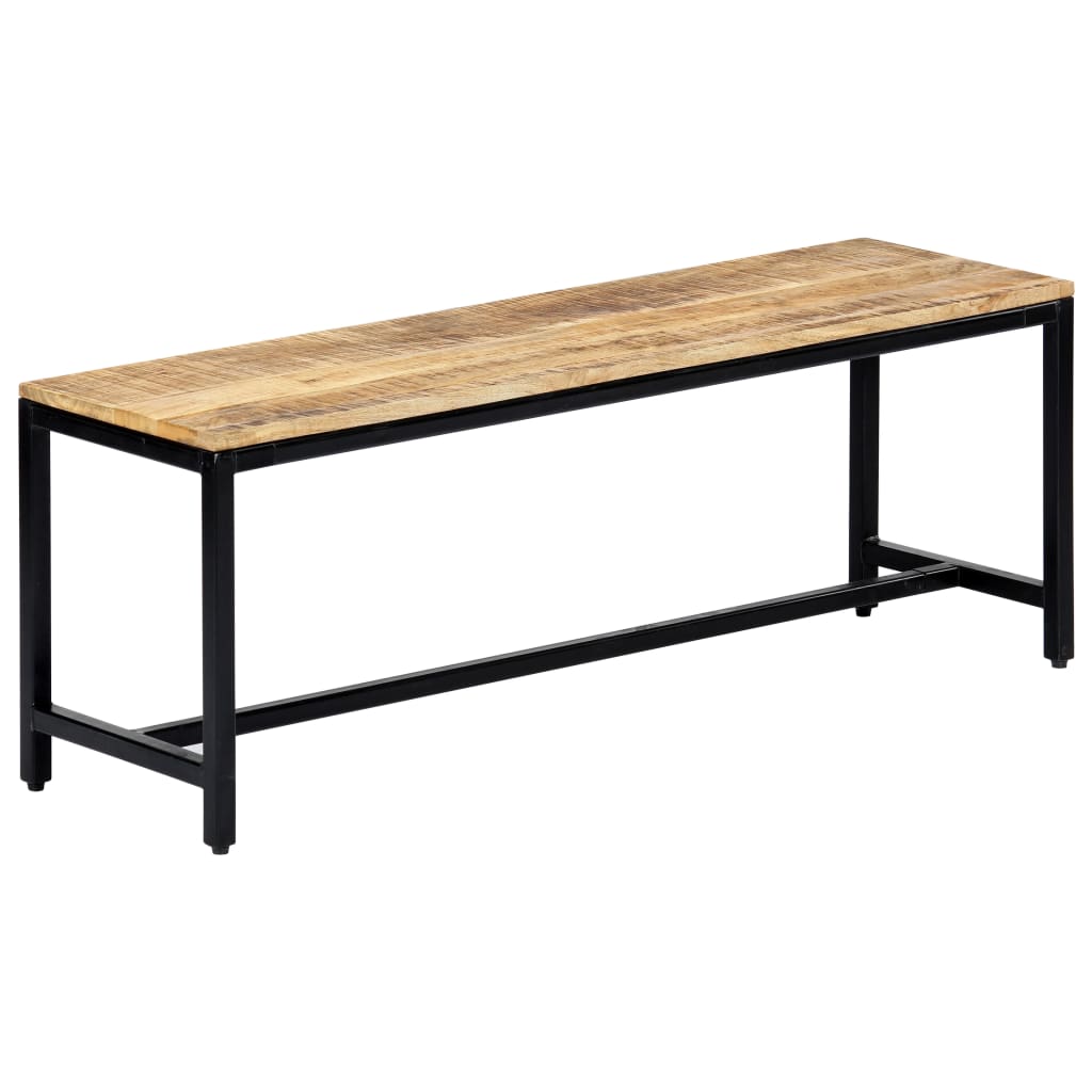 vidaXL Dining Bench 120 cm Solid Rough Mango Wood