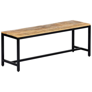 vidaXL Dining Bench 120 cm Solid Rough Mango Wood