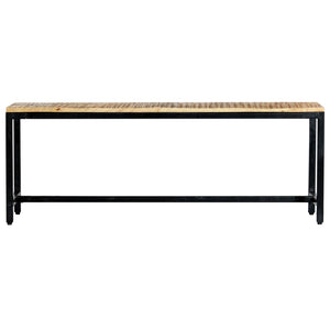 vidaXL Dining Bench 120 cm Solid Rough Mango Wood