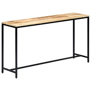 vidaXL Console Table 140x35x76 cm Solid Rough Mango Wood