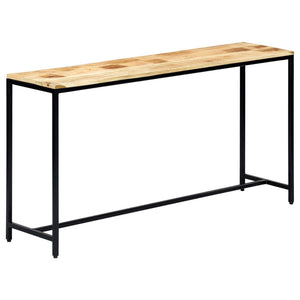 vidaXL Console Table 140x35x76 cm Solid Rough Mango Wood