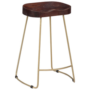 vidaXL Gavin Bar Stools 2 pcs Solid Mango Wood