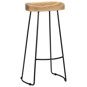 vidaXL Gavin Bar Stools 2 pcs Solid Mango Wood