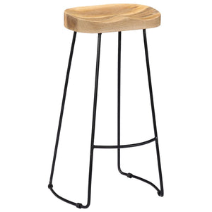 vidaXL Gavin Bar Stools 2 pcs Solid Mango Wood