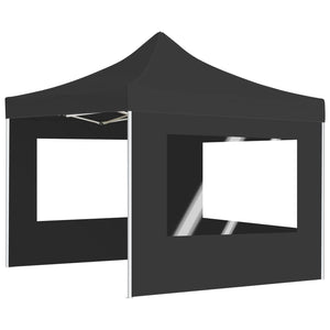 vidaXL Professional Folding Party Tent with Walls Aluminium 3x3 m Anthracite