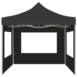 vidaXL Professional Folding Party Tent with Walls Aluminium 3x3 m Anthracite