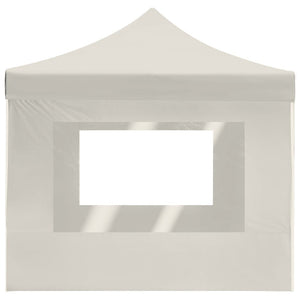 vidaXL Professional Folding Party Tent with Walls Aluminium 4.5x3 m Cream