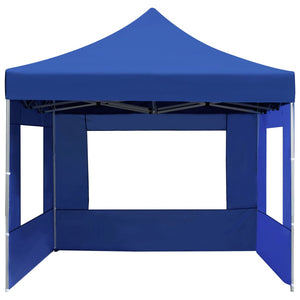 vidaXL Professional Folding Party Tent with Walls Aluminium 4.5x3 m Blue