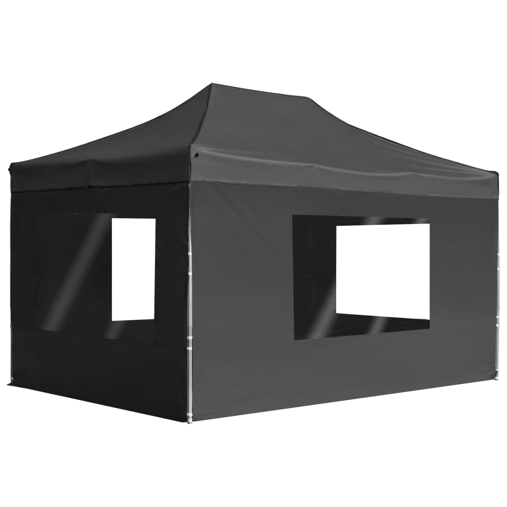 vidaXL Professional Folding Party Tent with Walls Aluminium 4.5x3 m Anthracite