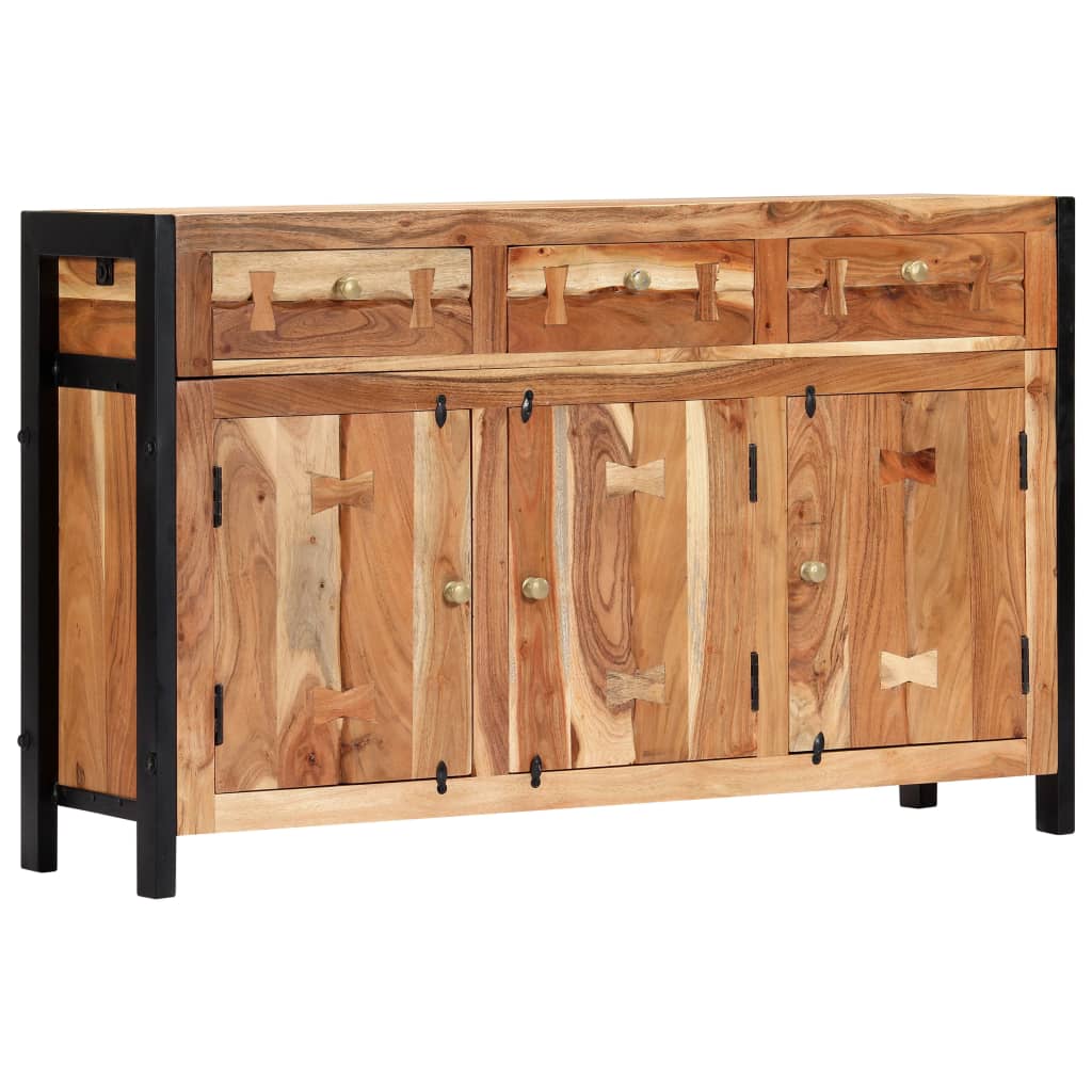 vidaXL Sideboard 120x35x75 cm Solid Acacia Wood