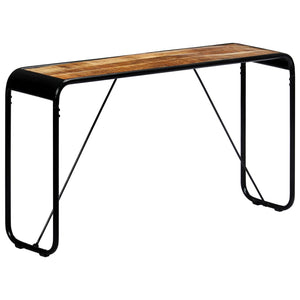 vidaXL Console Table 140x35x76 cm Solid Rough Mango Wood