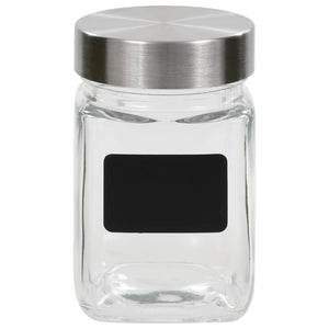 vidaXL Storage Jars with Sticker 12 pcs 300 ml