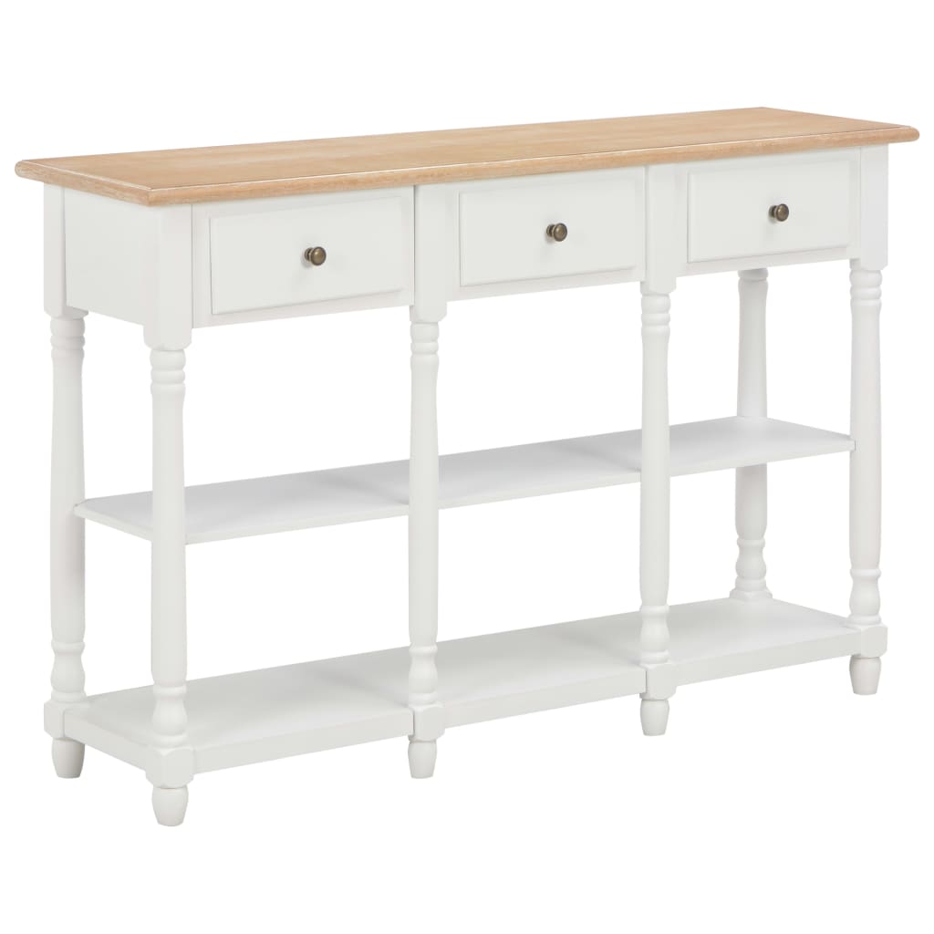 vidaXL Console Table White 120x30x76 cm MDF