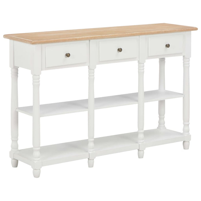 vidaXL Console Table White 120x30x76 cm MDF