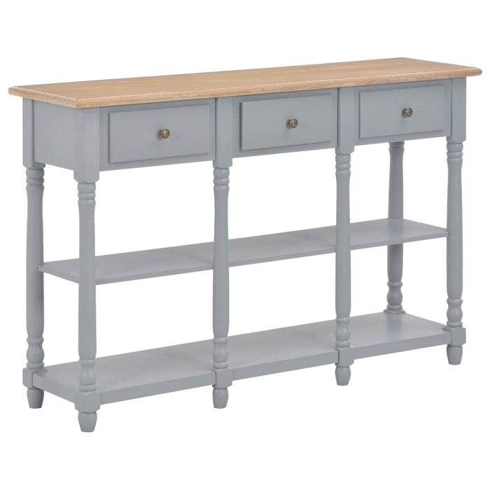 vidaXL Console Table Grey 120x30x76 cm MDF