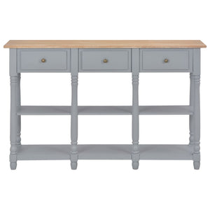 vidaXL Console Table Grey 120x30x76 cm MDF