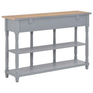 vidaXL Console Table Grey 120x30x76 cm MDF