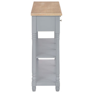 vidaXL Console Table Grey 120x30x76 cm MDF