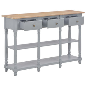 vidaXL Console Table Grey 120x30x76 cm MDF