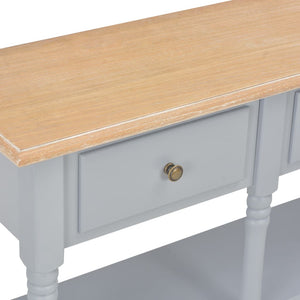 vidaXL Console Table Grey 120x30x76 cm MDF