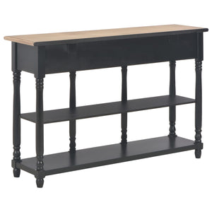 vidaXL Console Table Black 120x30x76 cm MDF