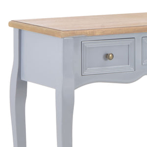 vidaXL Dressing Console Table with 3 Drawers Grey