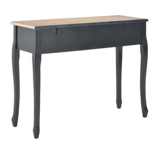 vidaXL Dressing Console Table with 3 Drawers Black