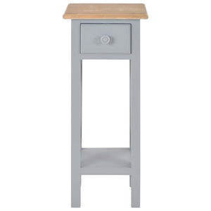 vidaXL Side Table Grey 27x27x65.5 cm Wood