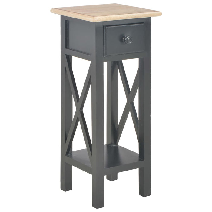 vidaXL Side Table Black 27x27x65.5 cm Wood