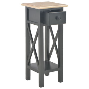 vidaXL Side Table Black 27x27x65.5 cm Wood