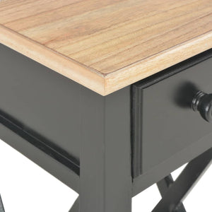 vidaXL Side Table Black 27x27x65.5 cm Wood