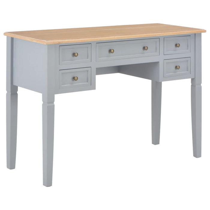 vidaXL Writing Desk Grey 109.5x45x77.5 cm Wood