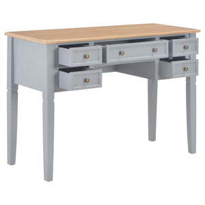 vidaXL Writing Desk Grey 109.5x45x77.5 cm Wood