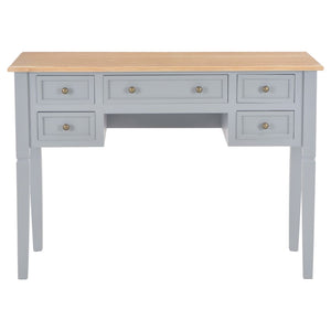 vidaXL Writing Desk Grey 109.5x45x77.5 cm Wood