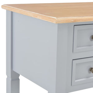 vidaXL Writing Desk Grey 109.5x45x77.5 cm Wood