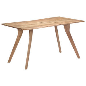 vidaXL Dining Table 140x80x76 cm Solid Acacia Wood