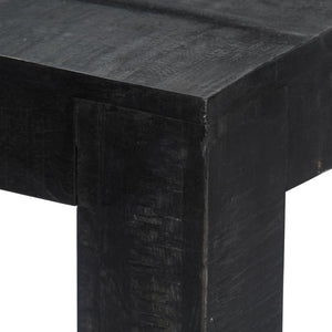 vidaXL Dining Table Black 118x60x76 cm Solid Mango Wood