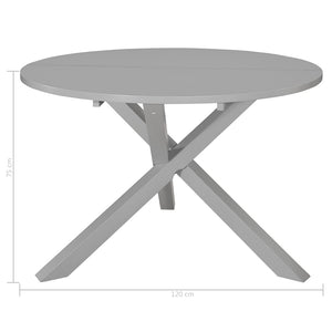 vidaXL Dining Table Grey 120x75 cm MDF