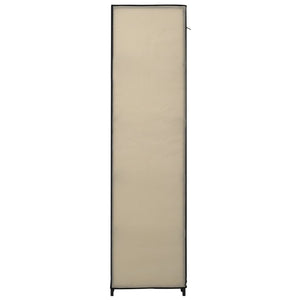 vidaXL Folding Wardrobe Cream 110x45x175 cm Fabric