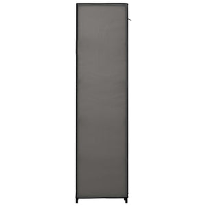 vidaXL Folding Wardrobe Grey 110x45x175 cm Fabric