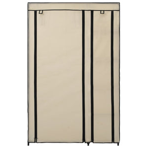 vidaXL Folding Wardrobes 2 pcs Cream 110x45x175 cm Fabric